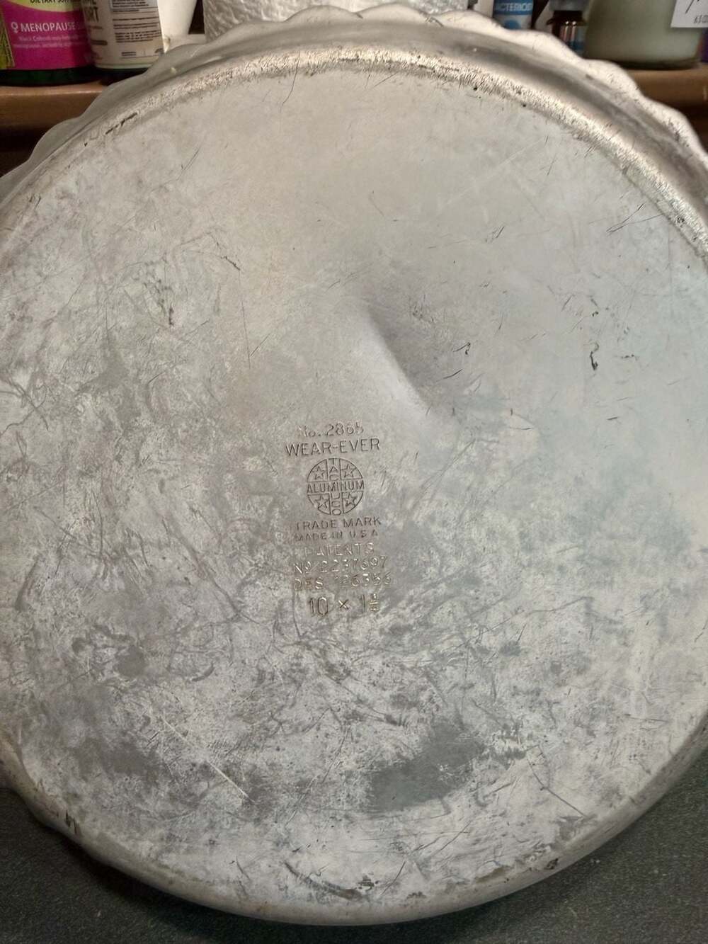 Vintage Wear-Ever Aluminum No. 2865 Fluted Pie Pan Tart Dish 10 x 1 1/2